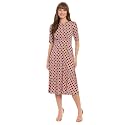 London Times Women's Dresses Inset Waist Midi Dress Career Office Occasion Guest of