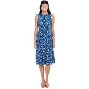 London Times Women's Dresses Inset Waist Midi Dress Career Office Occasion Guest of