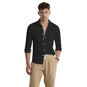 Lonexo Popcorn Cotton Shirts for Men