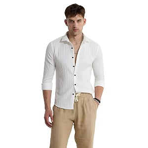 Lonexo Popcorn Cotton Shirts for Men