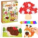 Lonfliness 8Pcs Forest Animal Poke in Craft Kits for Kids Mess Free DIY Art