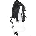 Long Black Anime Ponytail Wig for Michikatsu Tsugikuni Cosplay