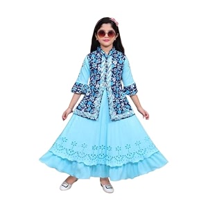 Long Floral Kid Girls Dress Comfortable Breathable