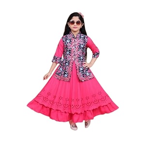 Long Floral Kid Girls Dress Comfortable Breathable