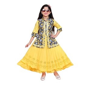 Long Floral Kid Girls Dress Comfortable Breathable