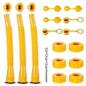 Long Gas Can Spout Replacement Kits, Gas can nozzle (3 Pack-Yellow)