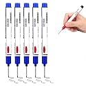 Long Head Deep Hole Marker, 2024 Upgrade Permanent Markers Carpenter Ink Marker Pens, Waterproof Colorful Carpenter Pen Construction Markers Marking Tool for Bathroom Woodworking (Blue)