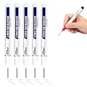 Long Head Deep Hole Marker, 2024 Upgrade Permanent Markers Carpenter Ink Marker Pens, Waterproof Colorful Carpenter Pen Construction Markers Marking Tool for Bathroom Woodworking (White)
