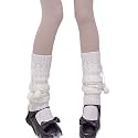 Long Leg Warmers for Women Lolita Fashion Wool Cable Knit Thigh High Leg Warmers Loose Socks