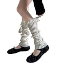 Long Leg Warmers for Women Lolita Fashion Wool Cable Knit Thigh High Leg Warmers Loose Socks
