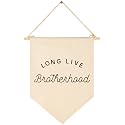 Long Live Brotherhood-Flag Wall Decor Gift for Baby Boys Kids-Positive Canvas Hanging Banner Pennant Wall Decor Gift for Nursery Baby Room Playroom Homeschool Reading Room Bedroom