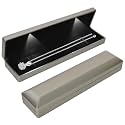 Long Necklace Box With LED Light, Necklace Bracelets Pendant Watch Chain Jewelry Gift Box, Velvet Jewelry Display Case with 2 LED Internal Light, for Proposal Engagement Wedding, 23*5.5*3.5cm, Gold