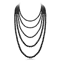 Long Pearl Necklaces for Women Cream White Faux Pearl Strand Layered Necklace Costume Jewelry