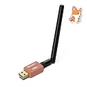 Long Range Bluetooth Adapter for Desktop PC,Techkey 5.3+EDR V9 USB Bluetooth Adapter,Class 1 Wireless Bluetooth Dongle Bluetooth Receiver Support Windows11/10/8.1-Saffron Orange