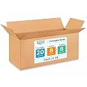 Long Shipping &amp; Moving Boxes 20"L x 8"W x 8"H (25-Pack) - Extra Strength 200 lb vs Regular - Corrugated Cardboard Boxes for USPS/UPS/FEDEX - Box for Shipping - Packaging Box by IDL Packaging