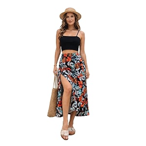 Long Skirt for Women Printed Maxi Skirt