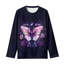 Long Sleeve Shirts for Girls Casual Crewneck Tops Fall Winter Outfits for 3-16 Years Old