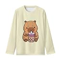 Long Sleeve Shirts for Girls Casual Crewneck Tops Fall Winter Outfits for 3-16 Years Old