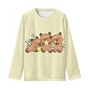 Long Sleeve Shirts for Girls Casual Crewneck Tops Fall Winter Outfits for 3-16 Years Old