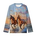 Long Sleeve Shirts for Girls Casual Crewneck Tops Fall Winter Outfits for 3-16 Years Old
