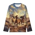 Long Sleeve Shirts for Girls Casual Crewneck Tops Fall Winter Outfits for 3-16 Years Old
