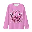 Long Sleeve Shirts for Girls Casual Crewneck Tops Fall Winter Outfits for 3-16 Years Old