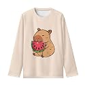 Long Sleeve Shirts for Girls Casual Crewneck Tops Fall Winter Outfits for 3-16 Years Old