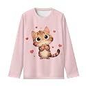 Long Sleeve Shirts for Girls Casual Crewneck Tops Fall Winter Outfits for 3-16 Years Old