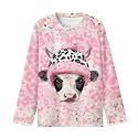 Long Sleeve Shirts for Girls Winter Tops 3-16t Cartoon T Shirts for Fall Clothes