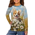 Long Sleeve Shirts for Girls Winter Tops 3-16t Cartoon T Shirts for Fall Clothes