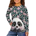 Long Sleeve Shirts for Girls Winter Tops 3-16t Cartoon T Shirts for Fall Clothes