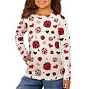 Long Sleeve Shirts for Girls Winter Tops 3-16t Cartoon T Shirts for Fall Clothes