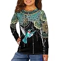 Long Sleeve Shirts for Girls Winter Tops 3-16t Cartoon T Shirts for Fall Clothes