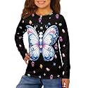 Long Sleeve Shirts for Girls Winter Tops 3-16t Cartoon T Shirts for Fall Clothes