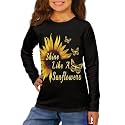 Long Sleeve Shirts for Girls Winter Tops 3-16t Cartoon T Shirts for Fall Clothes