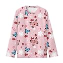 Long Sleeve Shirts for Girls Winter Tops 3-16t Cartoon T Shirts for Fall Clothes