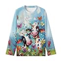 Long Sleeve Shirts for Girls Winter Tops 3-16t Cartoon T Shirts for Fall Clothes