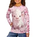 Long Sleeve Shirts for Girls Winter Tops 3-16t Cartoon T Shirts for Fall Clothes