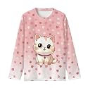 Long Sleeve Shirts for Girls Winter Tops 3-16t Cartoon T Shirts for Fall Clothes