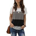 Long Sleeve Shirts for Women Casual Lightweight Sweaters Color Block Striped Tunic Tops