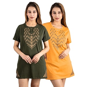 Long Tshirts for Women Combo of 2