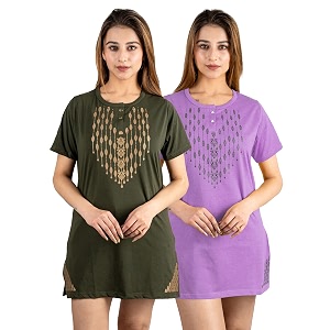 Long Tshirts for Women Combo of 2