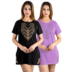Long Tshirts for Women Combo of 2