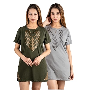 Long Tshirts for Women Combo of 2