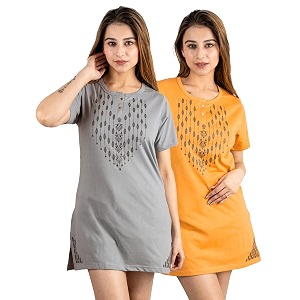 Long Tshirts for Women Combo of 2