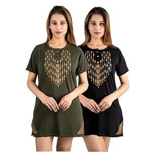Long Tshirts for Women Combo of 2
