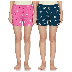 longies women39s cotton shorts setpack of 2 lgwspo2025_black dpink025_s