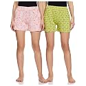 Longies Women's Shorts (Pack of 2) (LGWSPO2009_Multicoloured_XX-Large)