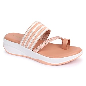 Longwalk Womens Sandal Striped Design Stylish Wedges