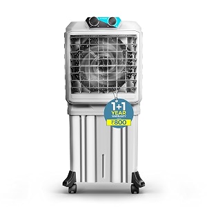 longway chill pro 50 ltr portable air cooler for home  densenest honeycomb pads  fully collapsible louvers  lower power consumption  inverter compatible  air cooler for room multi